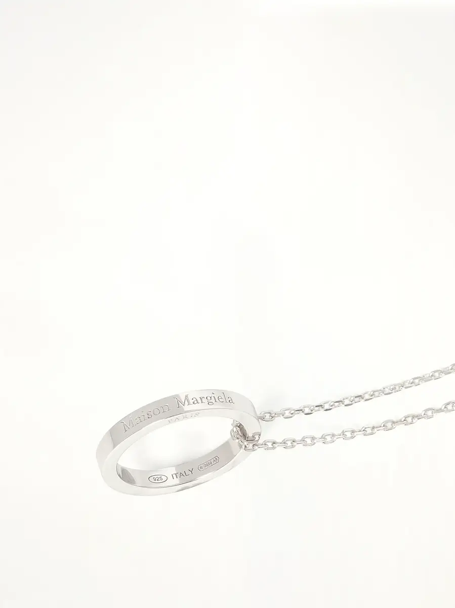 Maison Margiela Logo Reference Necklace With Ring 3mm in Gold Coated Silver | Thumbnail 2 Maison Margiela Logo Reference Necklace With Ring 3mm in Gold Coated Silver | Thumbnail 2