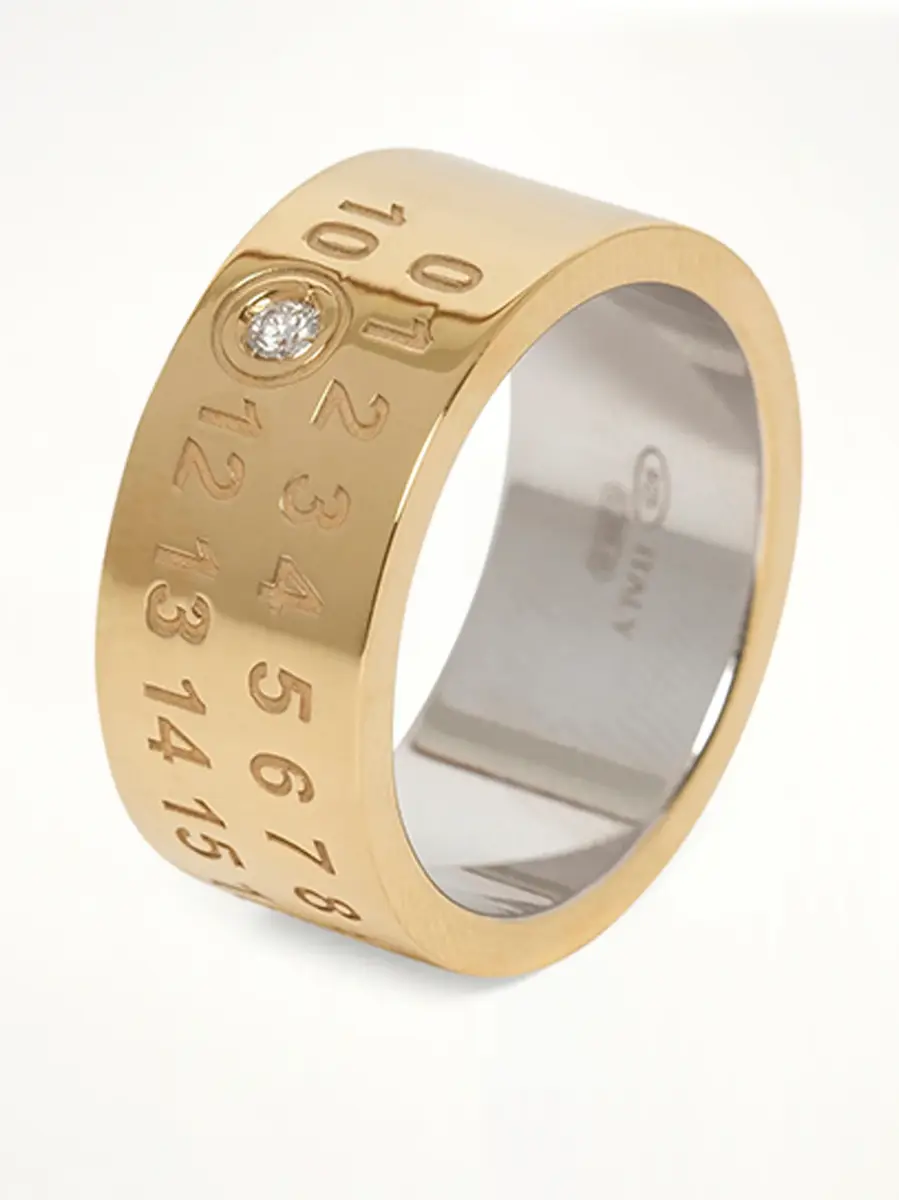 Maison Margiela Lab-grown Diamond Number Ring 10mm in Gold Coated Silver | Thumbnail 2 Maison Margiela Lab-grown Diamond Number Ring 10mm in Gold Coated Silver | Thumbnail 2