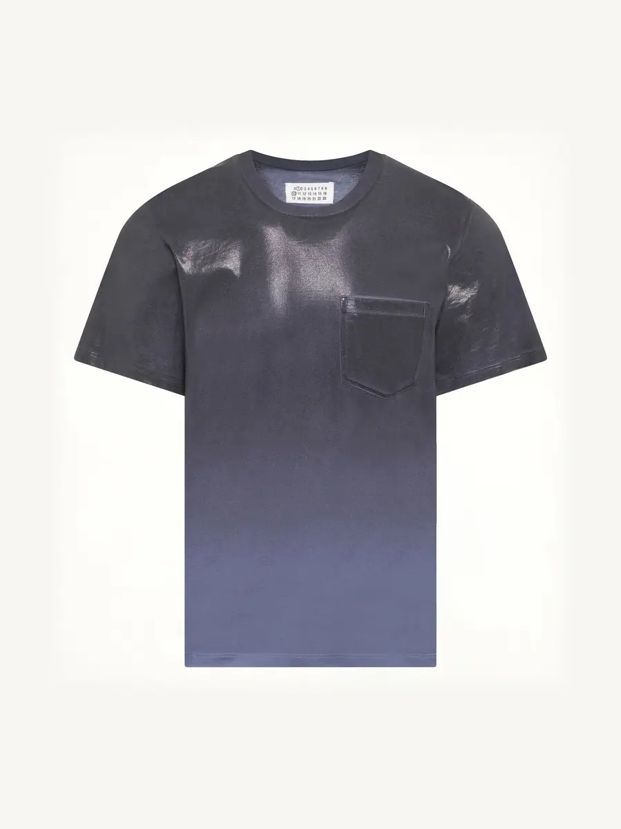 Maison Margiela Coated T-shirt in Lapis Blue | Thumbnail 3 Maison Margiela Coated T-shirt in Lapis Blue | Thumbnail 3