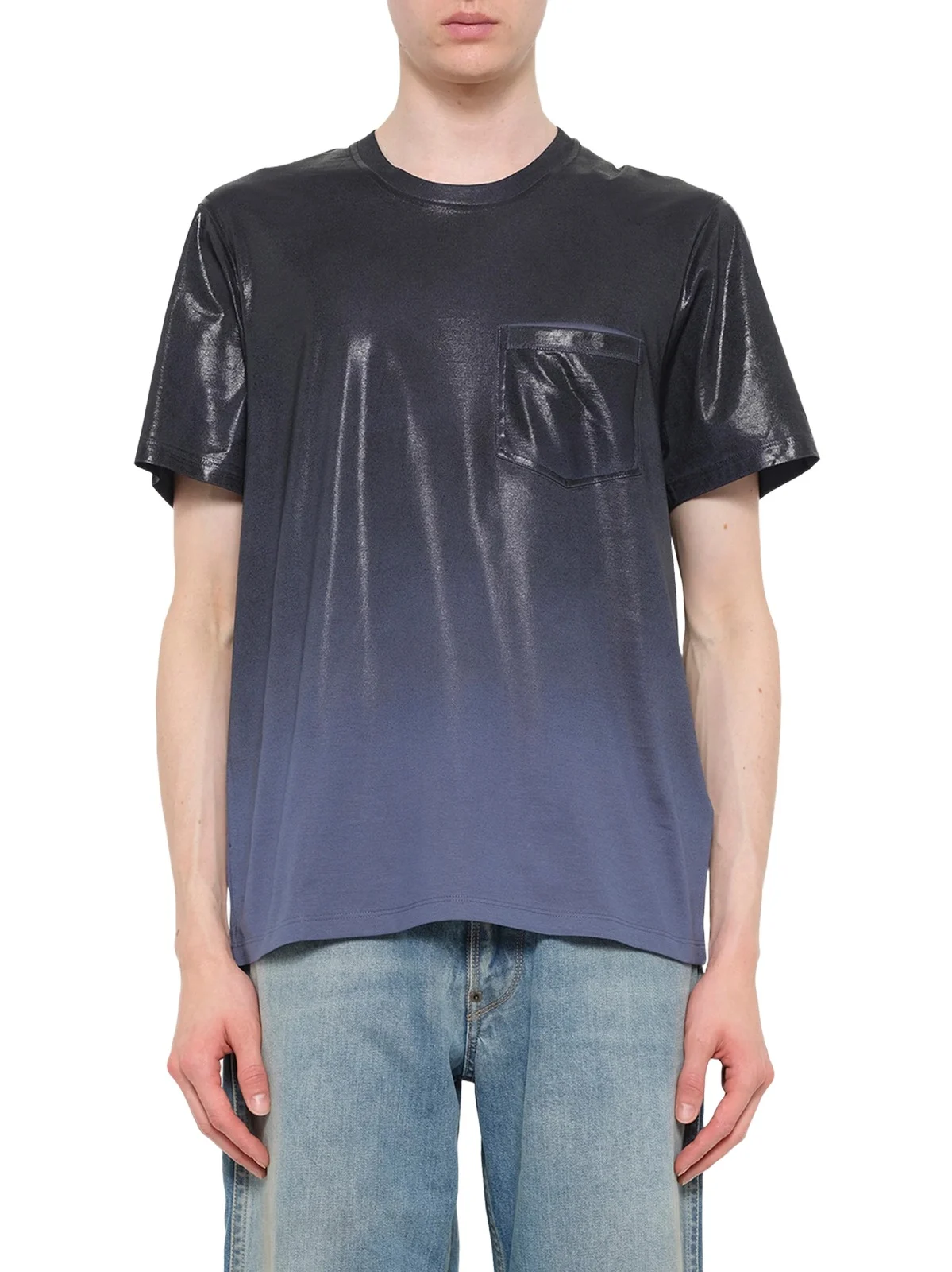 Maison Margiela Coated T-shirt in Lapis Blue