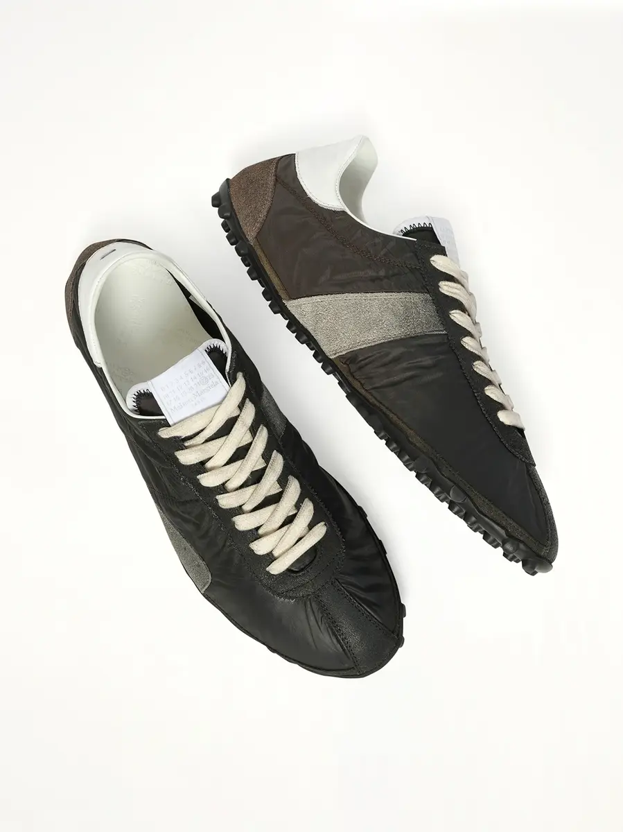 Maison Margiela Sprinters Low Sneaker in Dusty Green/black | Thumbnail 4