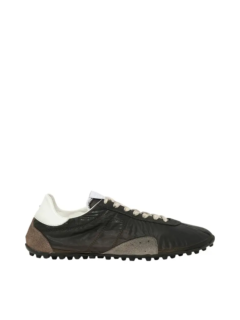 Maison Margiela Sprinters Low Sneaker in Dusty Green/black Green