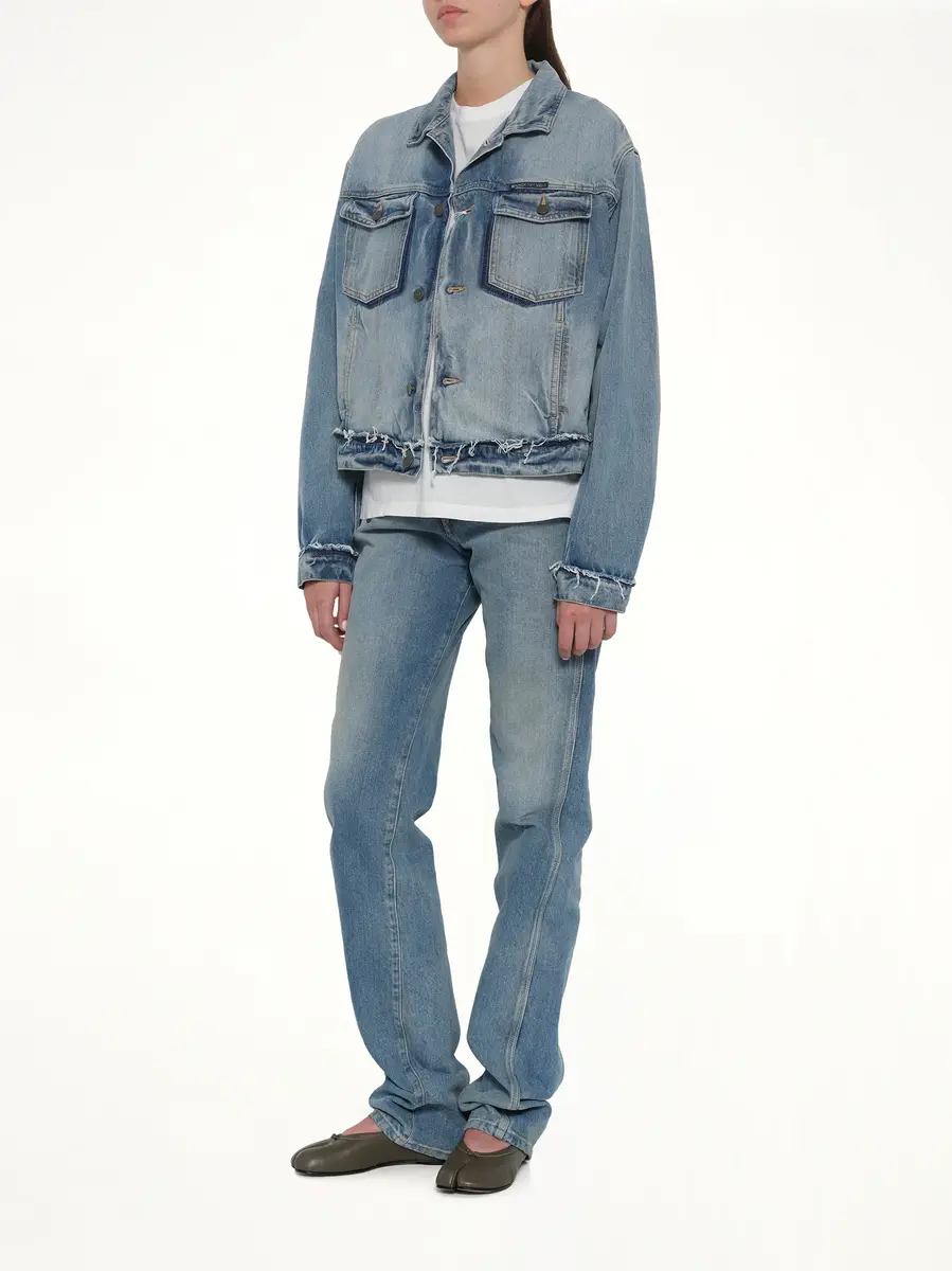 Maison Margiela Denim Jacket in Light Blue Indigo | Thumbnail 4 Maison Margiela Denim Jacket in Light Blue Indigo | Thumbnail 4