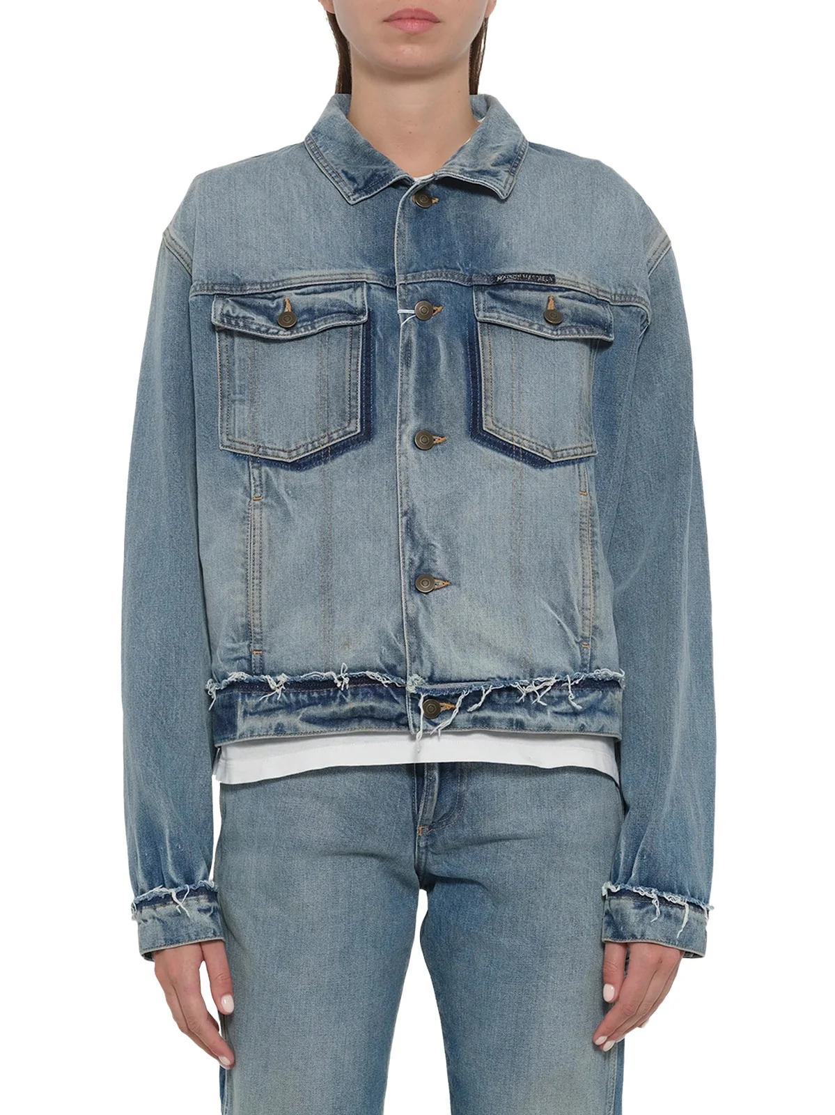 Maison Margiela Denim Jacket in Light Blue Indigo