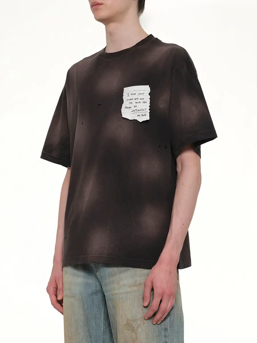 We11Done Paper Note Grunge T-shirt | Thumbnail 2 We11Done Paper Note Grunge T-shirt | Thumbnail 2