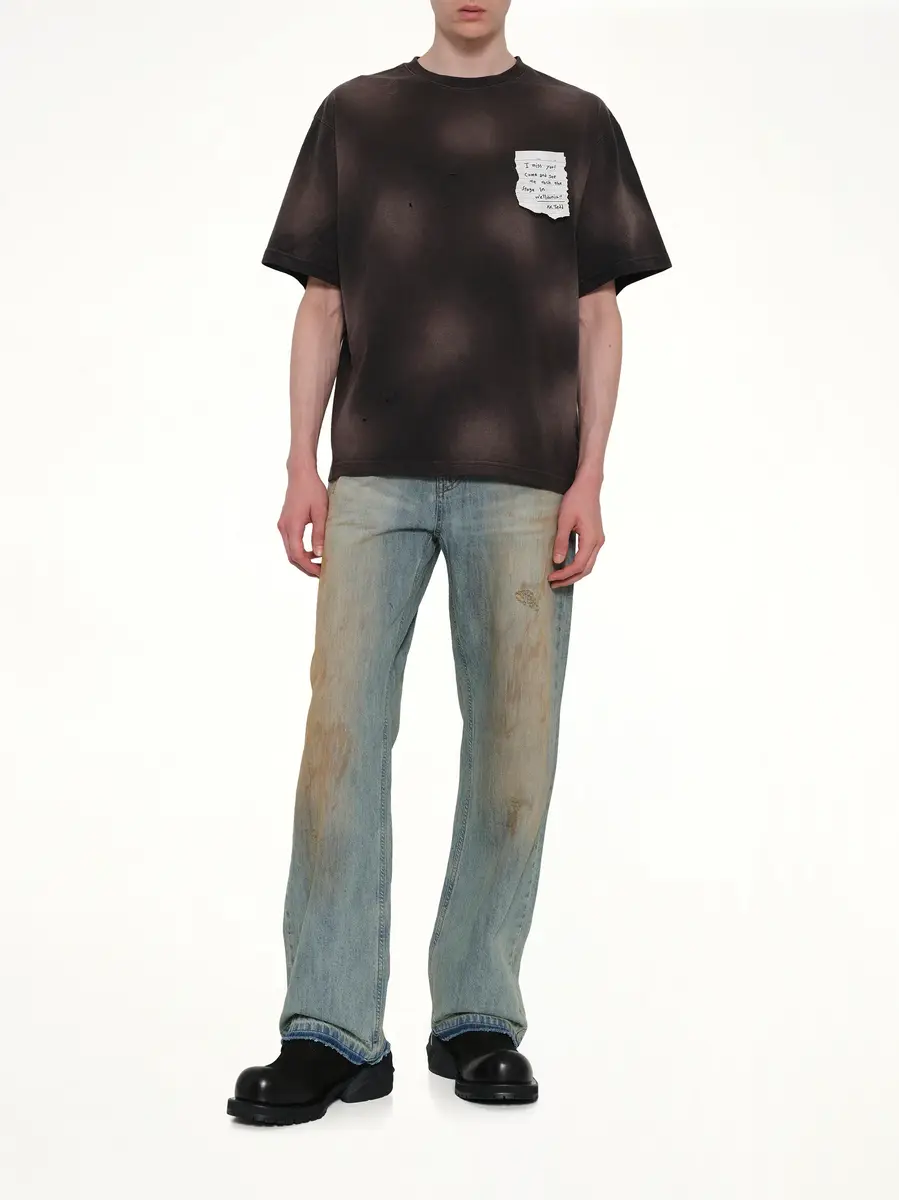We11Done Paper Note Grunge T-shirt | Thumbnail 4 We11Done Paper Note Grunge T-shirt | Thumbnail 4