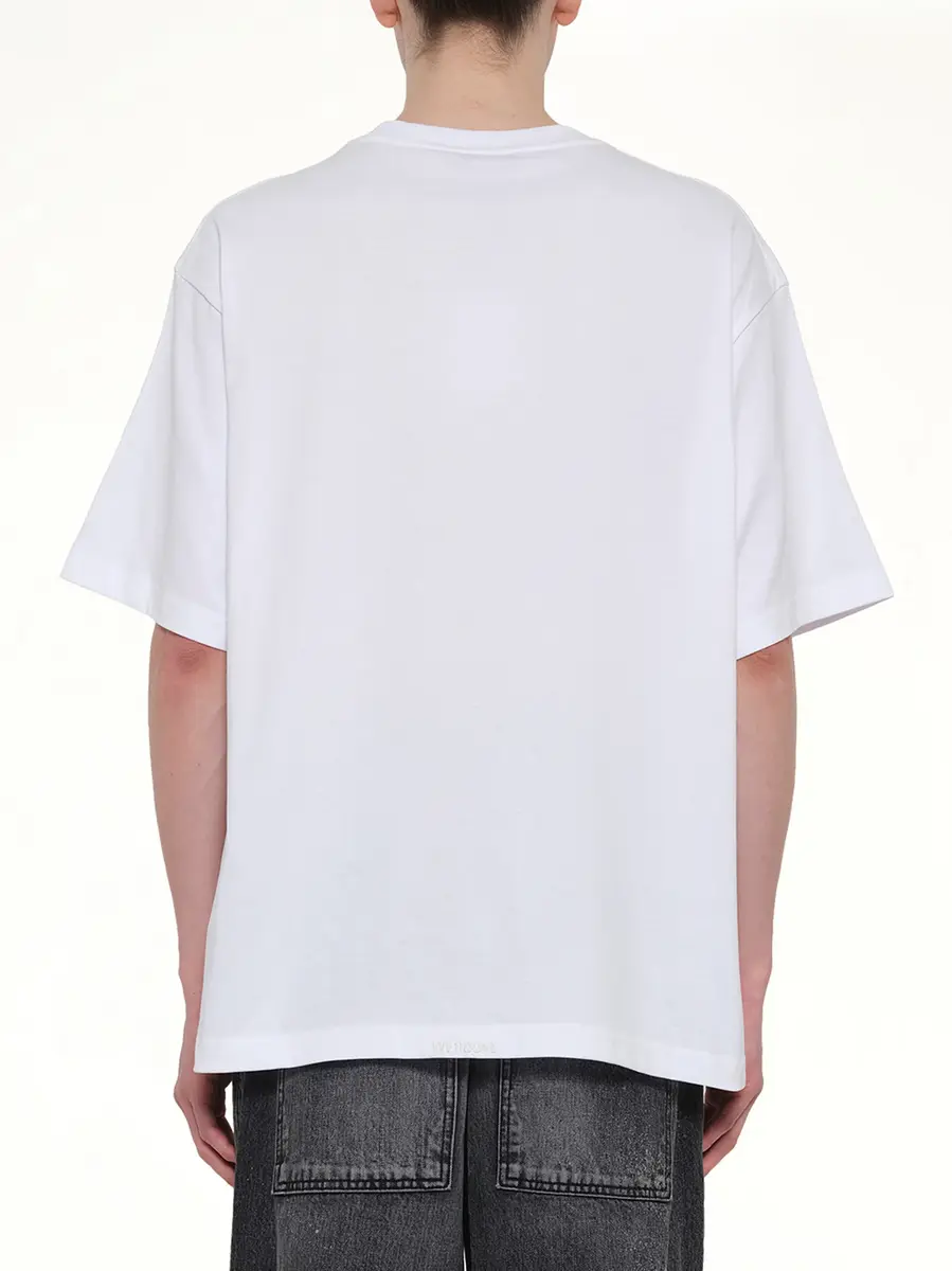 We11Done Multi-logo T-shirt in White/green | Thumbnail 5 We11Done Multi-logo T-shirt in White/green | Thumbnail 5