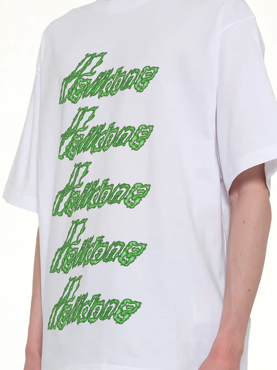 We11Done Multi-logo T-shirt in White/green | Thumbnail 6 We11Done Multi-logo T-shirt in White/green | Thumbnail 6