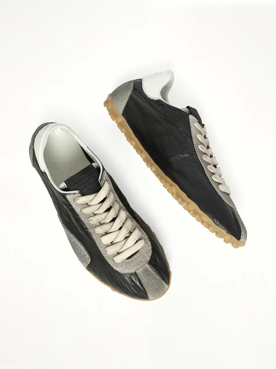 Maison Margiela Sprinters Low Sneaker in Black/white/grey | Thumbnail 4 Maison Margiela Sprinters Low Sneaker in Black/white/grey | Thumbnail 4
