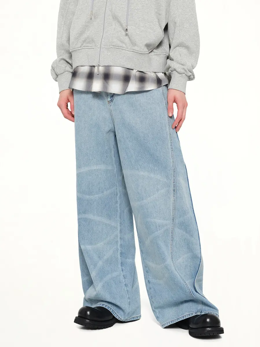 FENG CHEN WANG Wide Leg Denim Trousers | Thumbnail 6