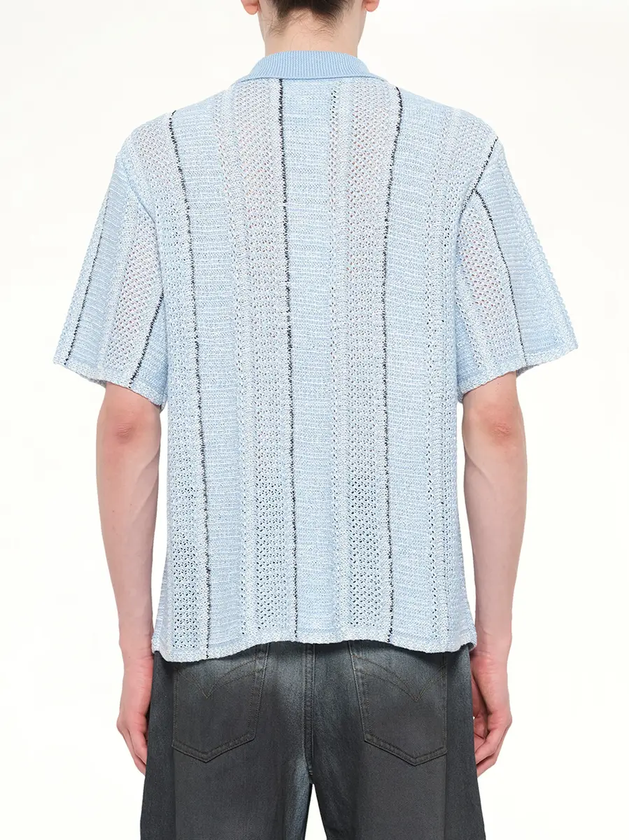 FENG CHEN WANG Knitted Shirt in Blue Check | Thumbnail 5 FENG CHEN WANG Knitted Shirt in Blue Check | Thumbnail 5