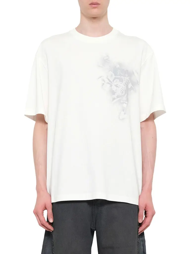 FENG CHEN WANG Spray Painted Plants Dye T-shirt