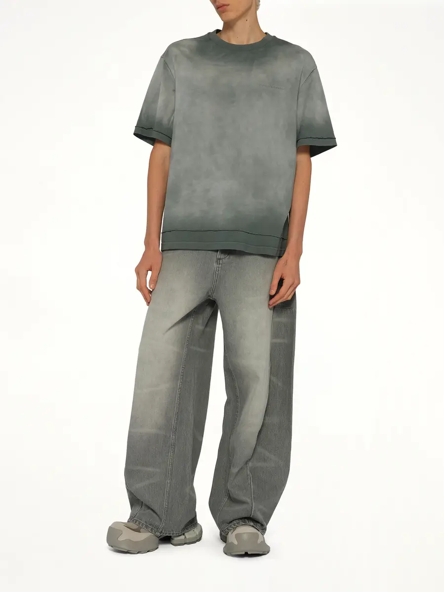 FENG CHEN WANG 2 in 1 Washed T-shirt Grey | Thumbnail 4 FENG CHEN WANG 2 in 1 Washed T-shirt Grey | Thumbnail 4
