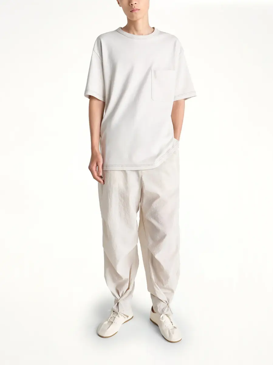 Lemaire Boxy SS T-shirt in Pearl | Thumbnail 2 Lemaire Boxy SS T-shirt in Pearl | Thumbnail 2
