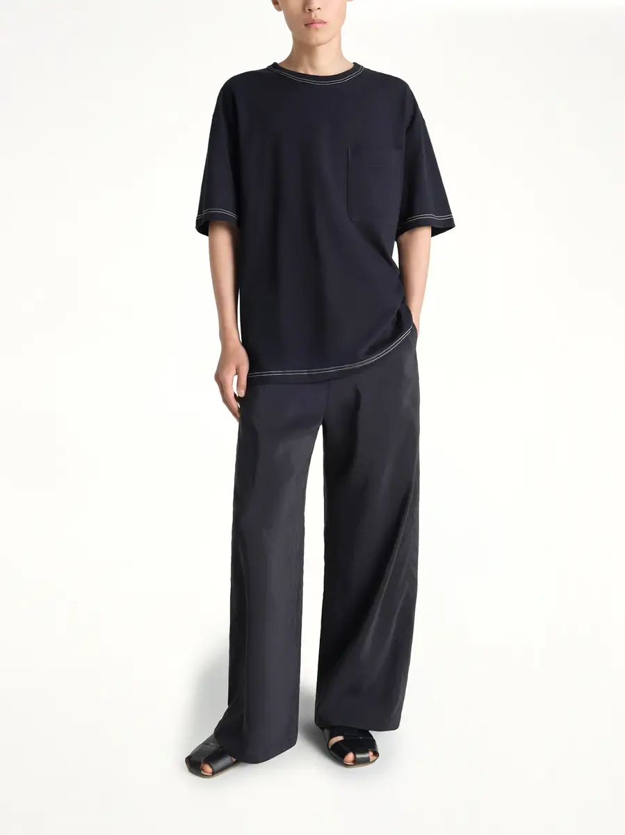 Lemaire Boxy SS T-shirt in Urchin Black | Thumbnail 2 Lemaire Boxy SS T-shirt in Urchin Black | Thumbnail 2
