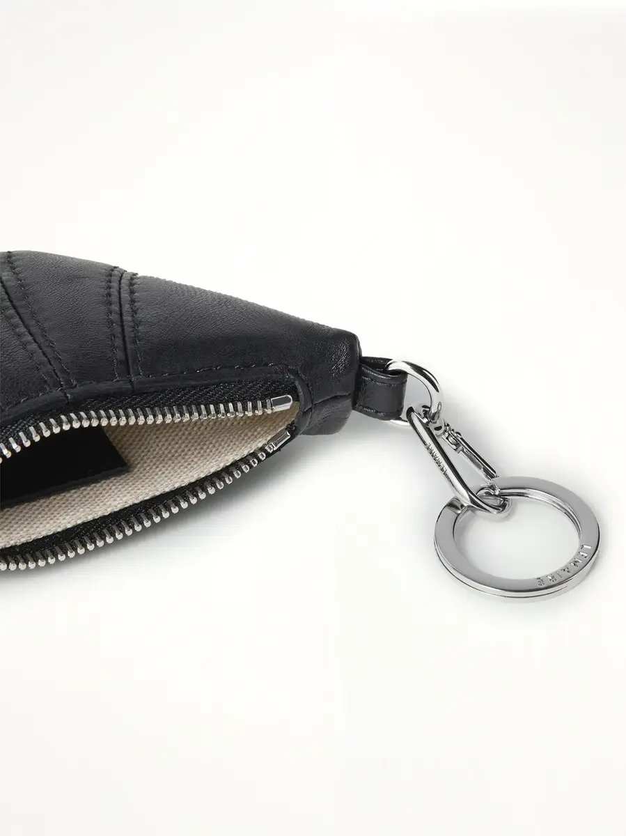 Lemaire Mini Croissant Soft Nappa Keyring in Dark Chocolate | Thumbnail 2 Lemaire Mini Croissant Soft Nappa Keyring in Dark Chocolate | Thumbnail 2