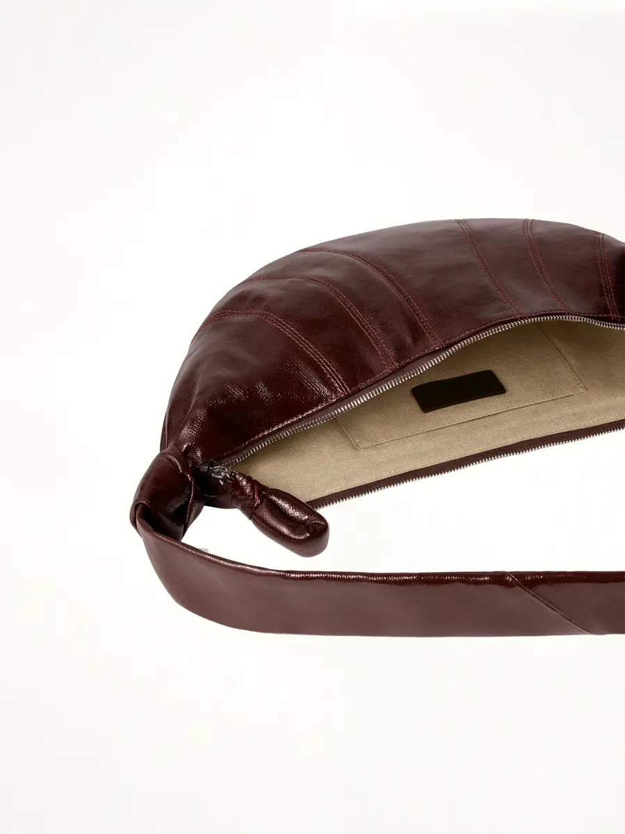 Lemaire Croissant Medium Coated Cotton Bag in Chocolate Fondant | Thumbnail 2 Lemaire Croissant Medium Coated Cotton Bag in Chocolate Fondant | Thumbnail 2
