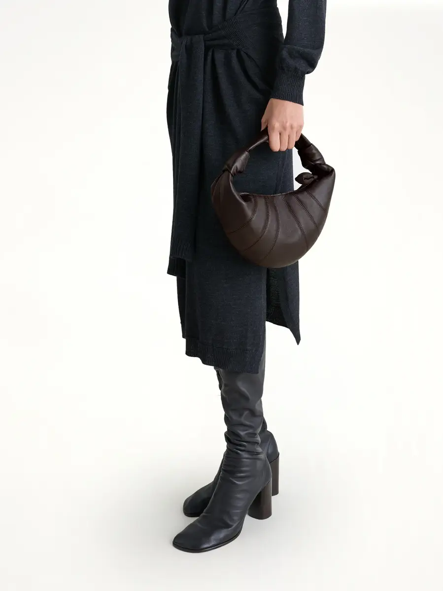 Lemaire Mini Fortune Croissant Soft Nappa Leather Bag in Dark Chocolate | Thumbnail 4 Lemaire Mini Fortune Croissant Soft Nappa Leather Bag in Dark Chocolate | Thumbnail 4