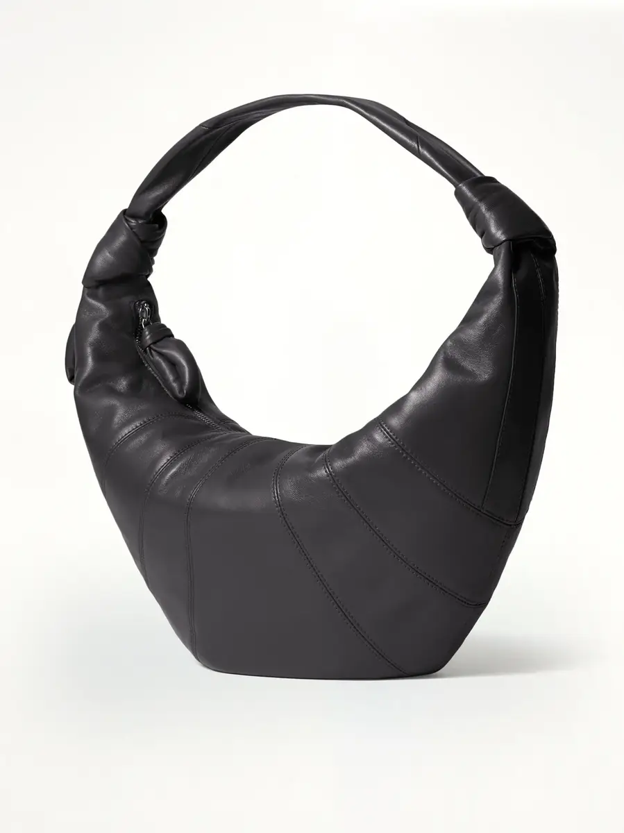 Lemaire Fortune Croissant Soft Nappa Leather Bag in Dark Chocolate | Thumbnail 3 Lemaire Fortune Croissant Soft Nappa Leather Bag in Dark Chocolate | Thumbnail 3