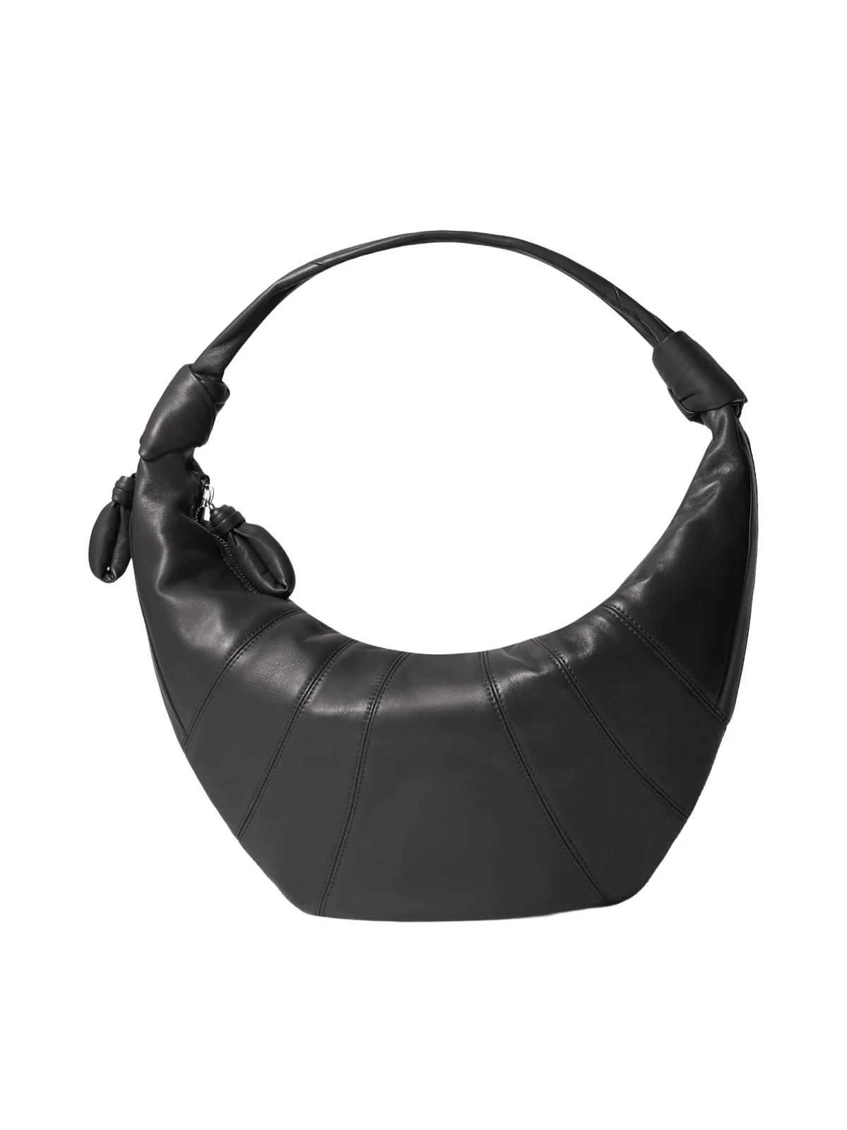 Fortune Croissant Soft Nappa Leather Bag in Dark Chocolate Fortune Croissant Soft Nappa Leather Bag in Dark Chocolate