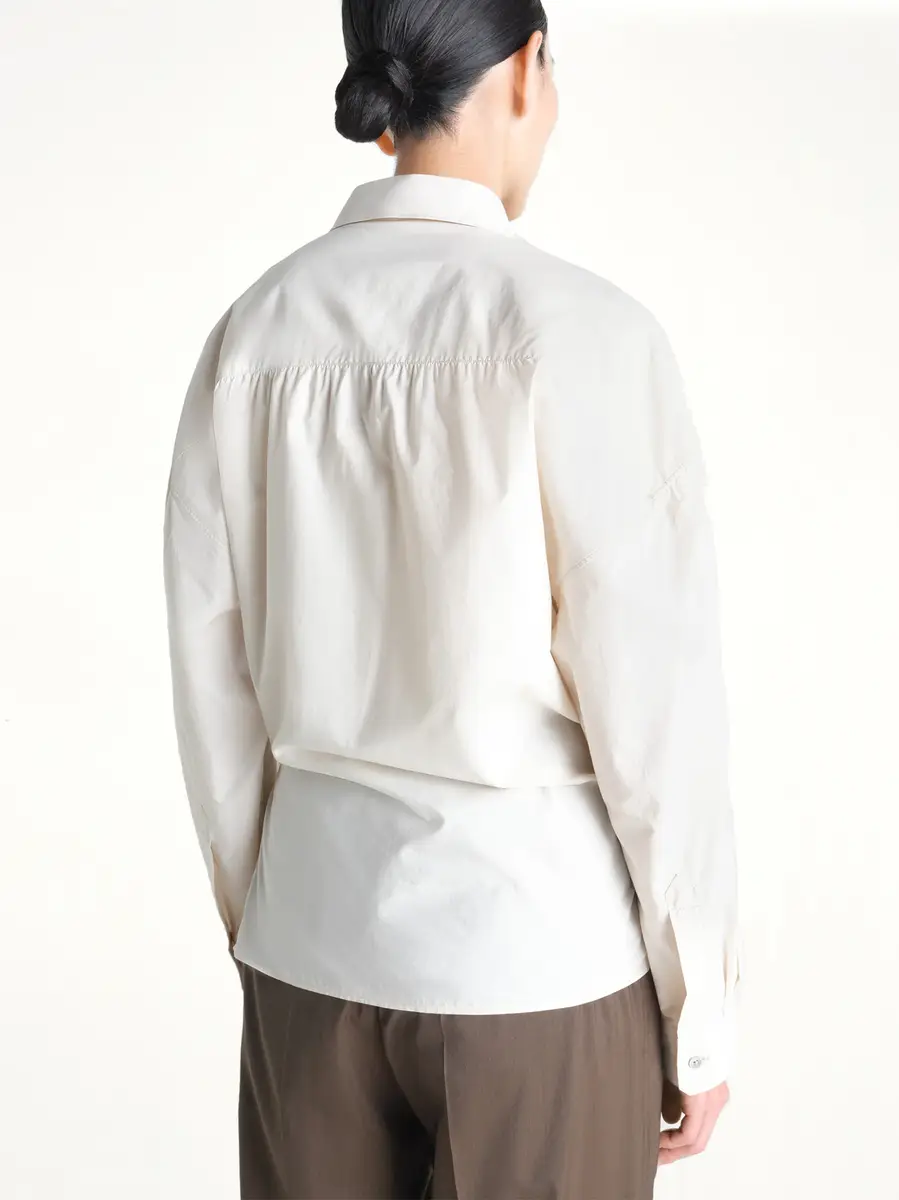 Lemaire Straight Collar Twisted Shirt in Light Cream | Thumbnail 5 Lemaire Straight Collar Twisted Shirt in Light Cream | Thumbnail 5