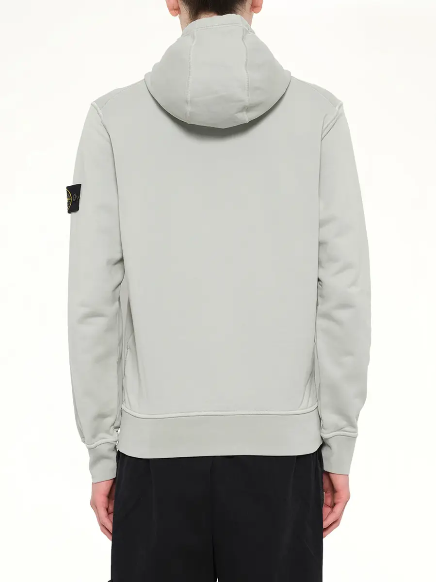Stone Island 6100062 Hoodie Sweater in Pearl Grey | Thumbnail 5 Stone Island 6100062 Hoodie Sweater in Pearl Grey | Thumbnail 5