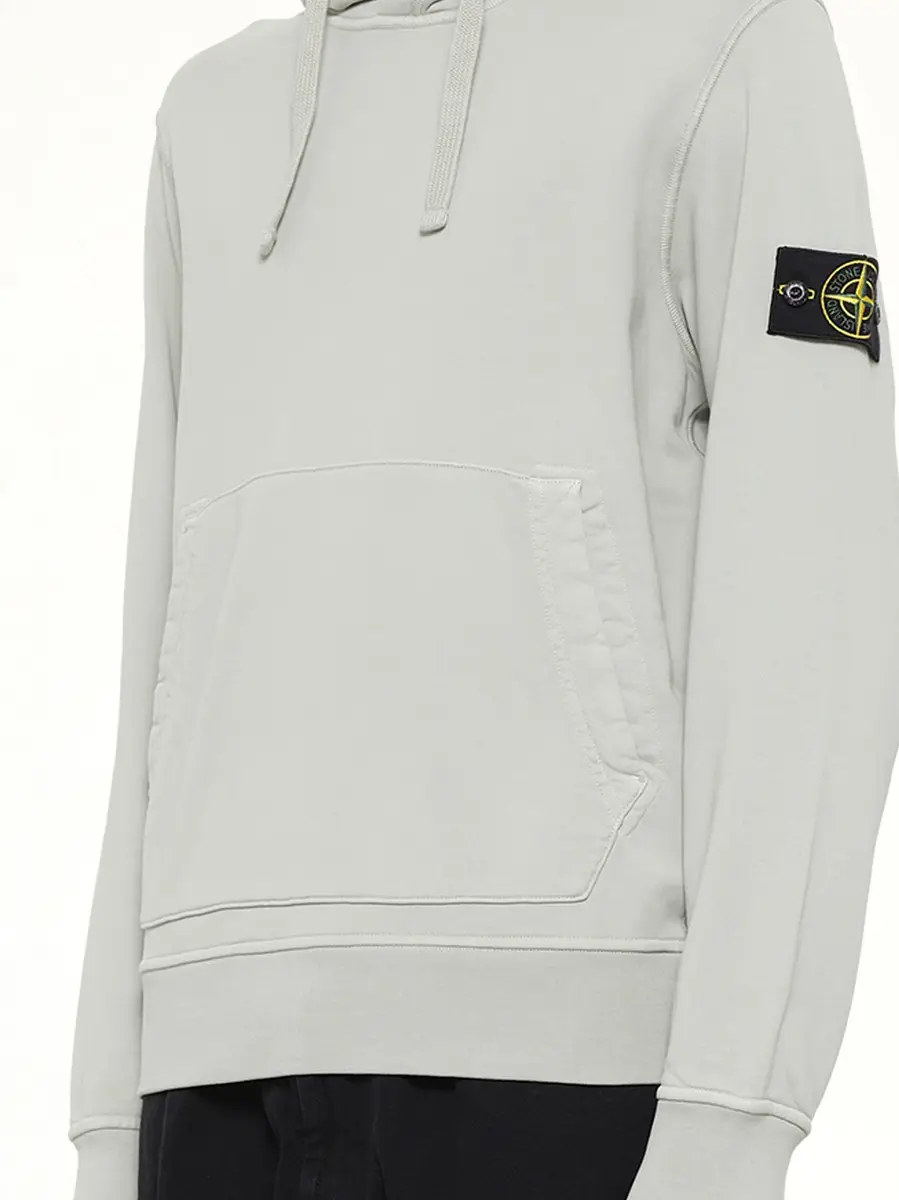 Stone Island 6100062 Hoodie Sweater in Pearl Grey | Thumbnail 6 Stone Island 6100062 Hoodie Sweater in Pearl Grey | Thumbnail 6