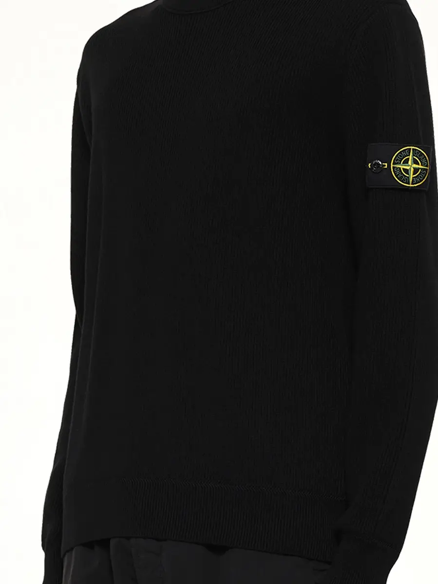 Stone Island 5100154 Ribbed Cotton Crewneck Sweater | Thumbnail 6 Stone Island 5100154 Ribbed Cotton Crewneck Sweater | Thumbnail 6
