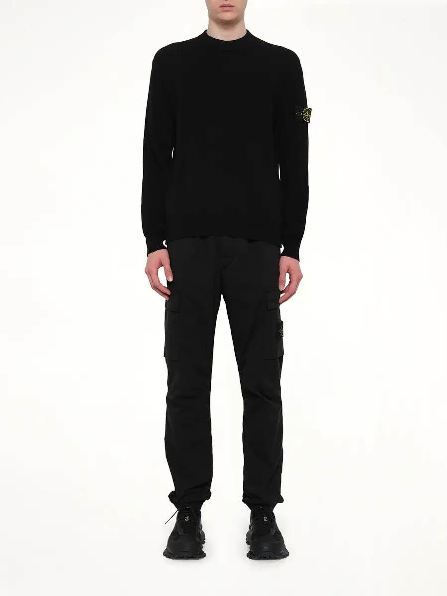 Stone Island 5100154 Ribbed Cotton Crewneck Sweater | Thumbnail 7 Stone Island 5100154 Ribbed Cotton Crewneck Sweater | Thumbnail 7