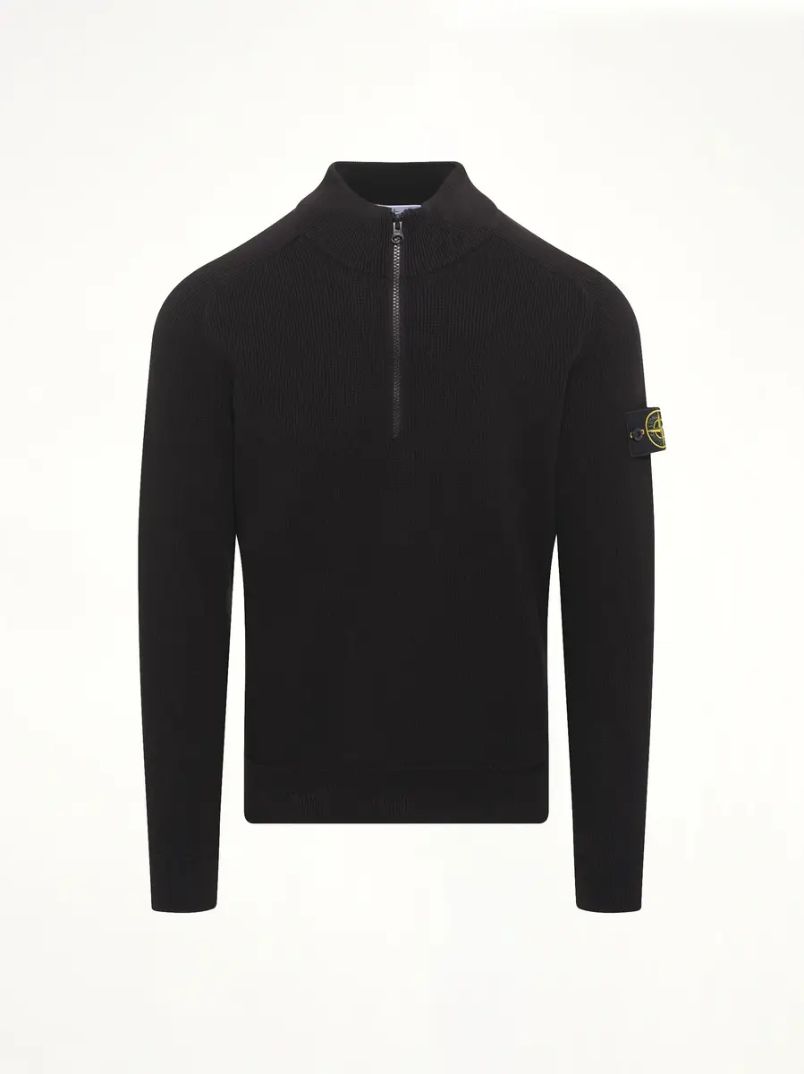 Stone Island 5100124 Ribbed Cotton Half-zip Sweater | Thumbnail 3 Stone Island 5100124 Ribbed Cotton Half-zip Sweater | Thumbnail 3