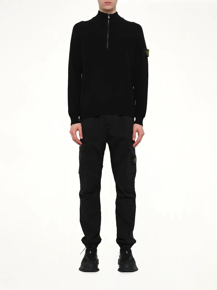 Stone Island 5100124 Ribbed Cotton Half-zip Sweater | Thumbnail 7 Stone Island 5100124 Ribbed Cotton Half-zip Sweater | Thumbnail 7