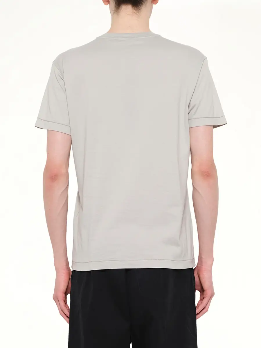 Stone Island 2100027 Logo Patch T-shirt in Pearl Grey | Thumbnail 5