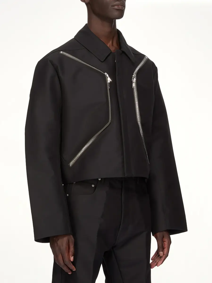 Rick Owens Woven Heizer Mac Jacket | Thumbnail 4 Rick Owens Woven Heizer Mac Jacket | Thumbnail 4