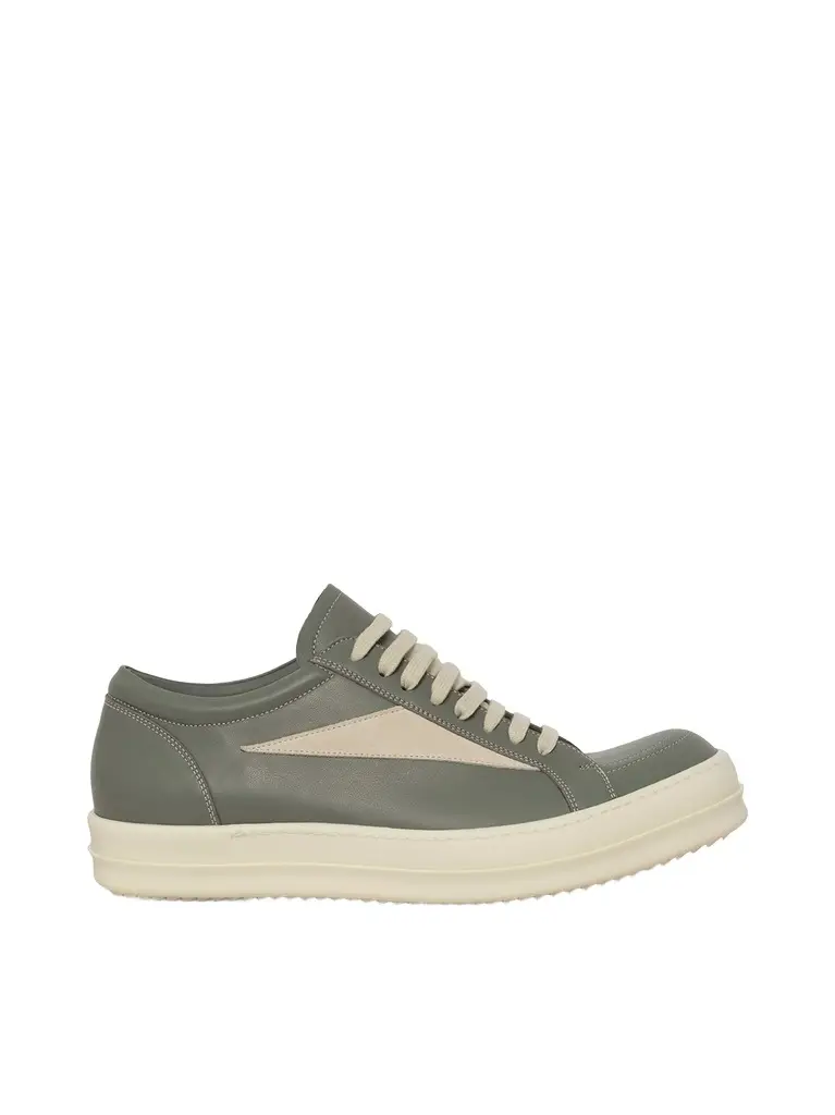 Rick Owens Vintage Sneaks in Euca/milk Grey | Image 1 Rick Owens Vintage Sneaks in Euca/milk Grey | Image 1