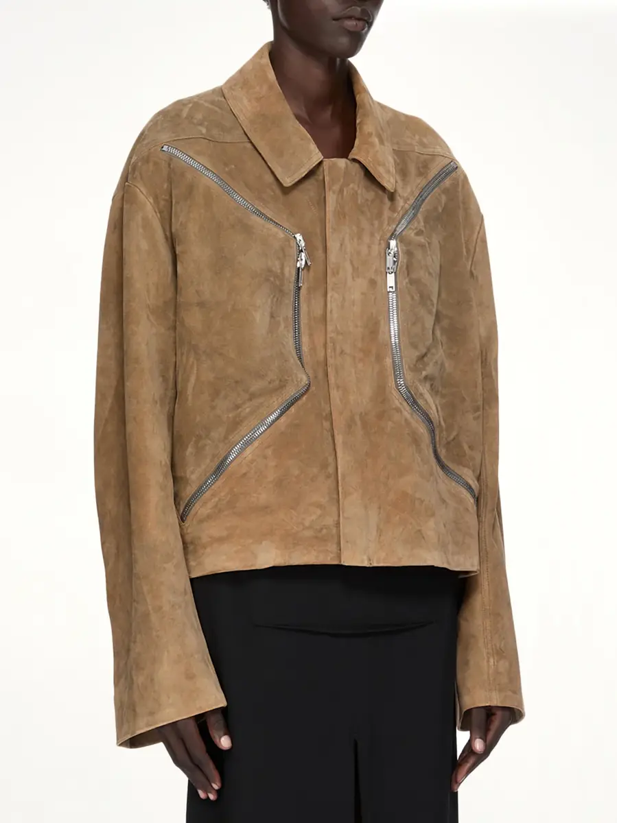 Rick Owens Heizer Mac Jacket in Sumi Brown | Thumbnail 4 Rick Owens Heizer Mac Jacket in Sumi Brown | Thumbnail 4