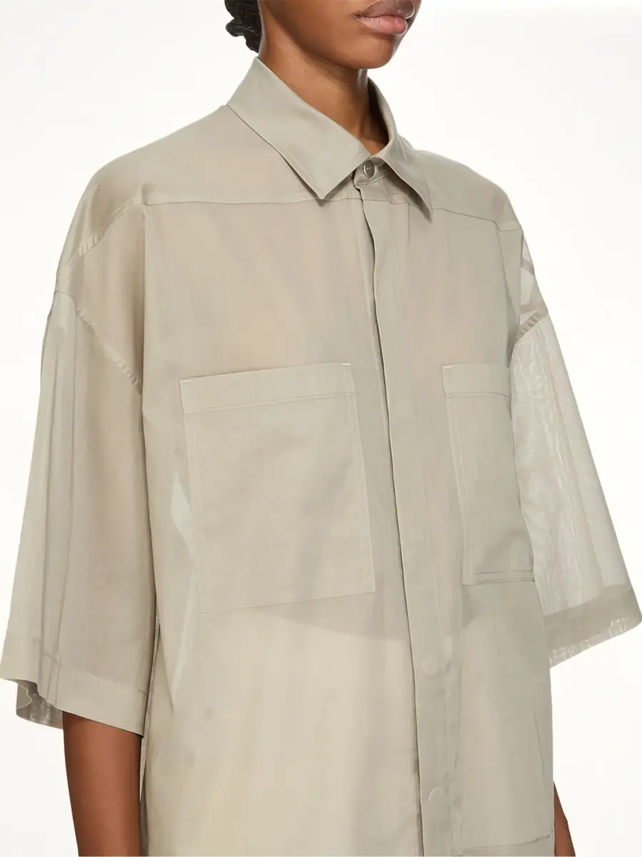 Rick Owens Tommy Shirt in Pearl | Thumbnail 2