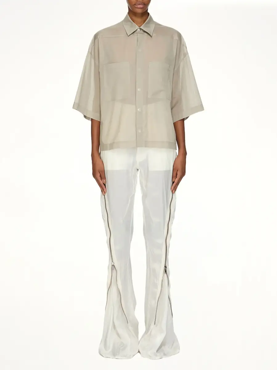 Rick Owens Tommy Shirt in Pearl | Thumbnail 5