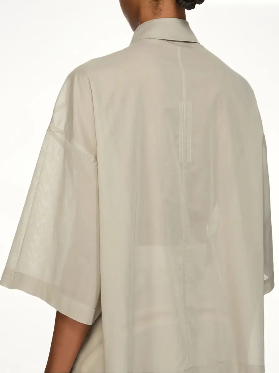 Rick Owens Tommy Shirt in Pearl | Thumbnail 6