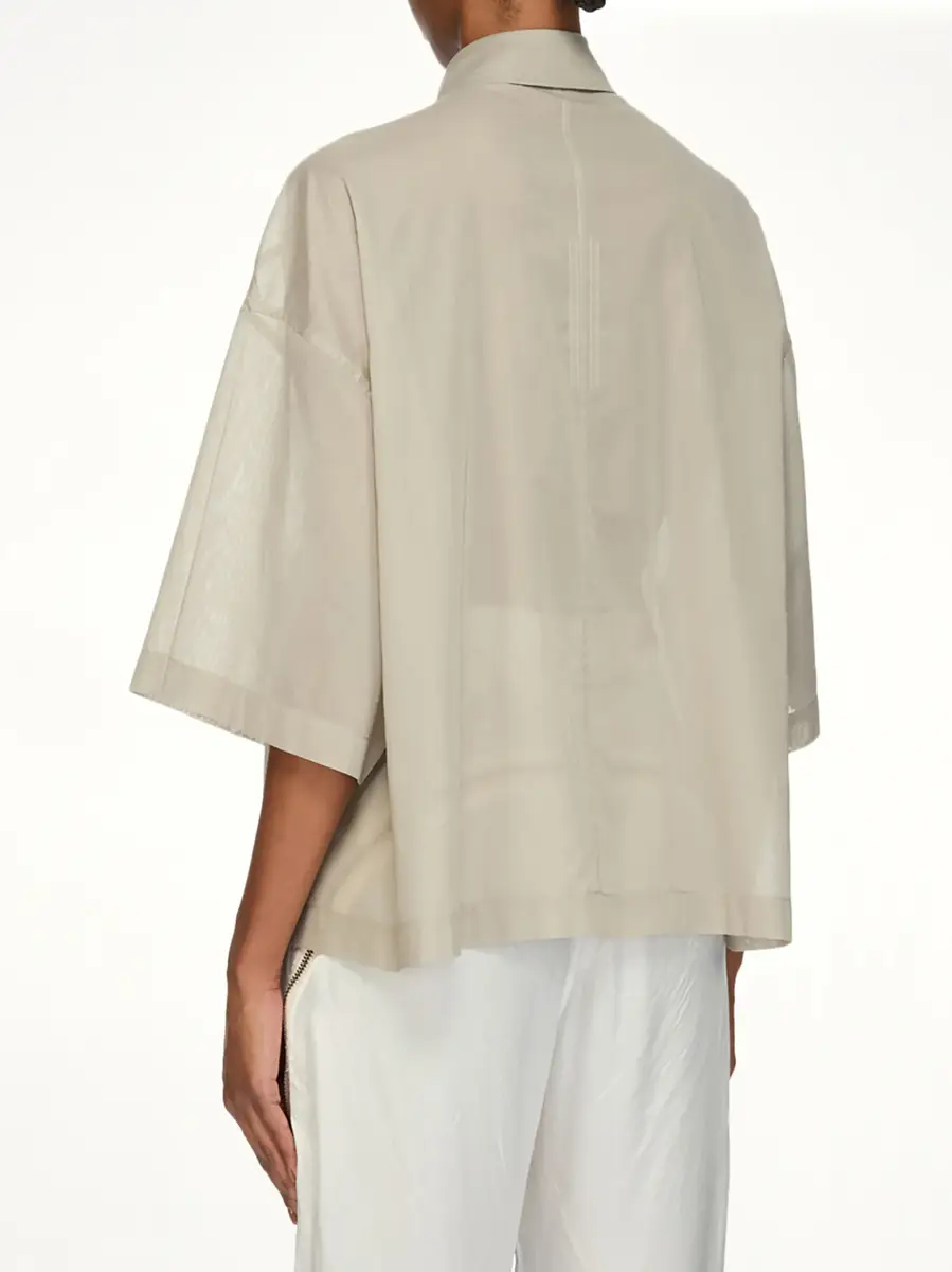 Rick Owens Tommy Shirt in Pearl | Thumbnail 7