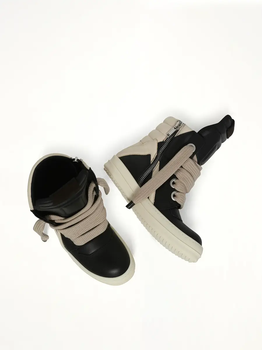 Rick Owens Jumbolace Geobasket in Black/milk Black | Thumbnail 4 Rick Owens Jumbolace Geobasket in Black/milk Black | Thumbnail 4