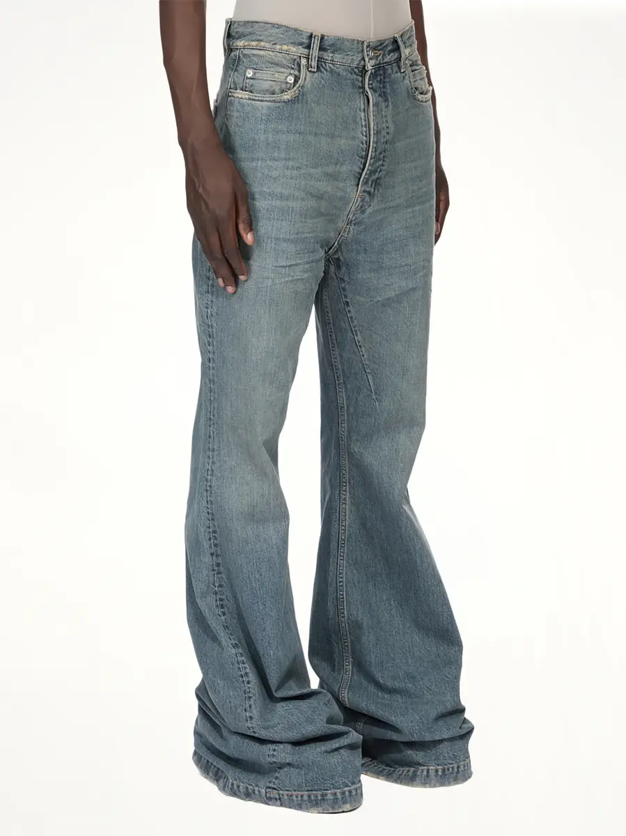 RICK OWENS DRKSHDW Bolan Bootcut Jeans in Washed Indigo | Thumbnail 4 RICK OWENS DRKSHDW Bolan Bootcut Jeans in Washed Indigo | Thumbnail 4