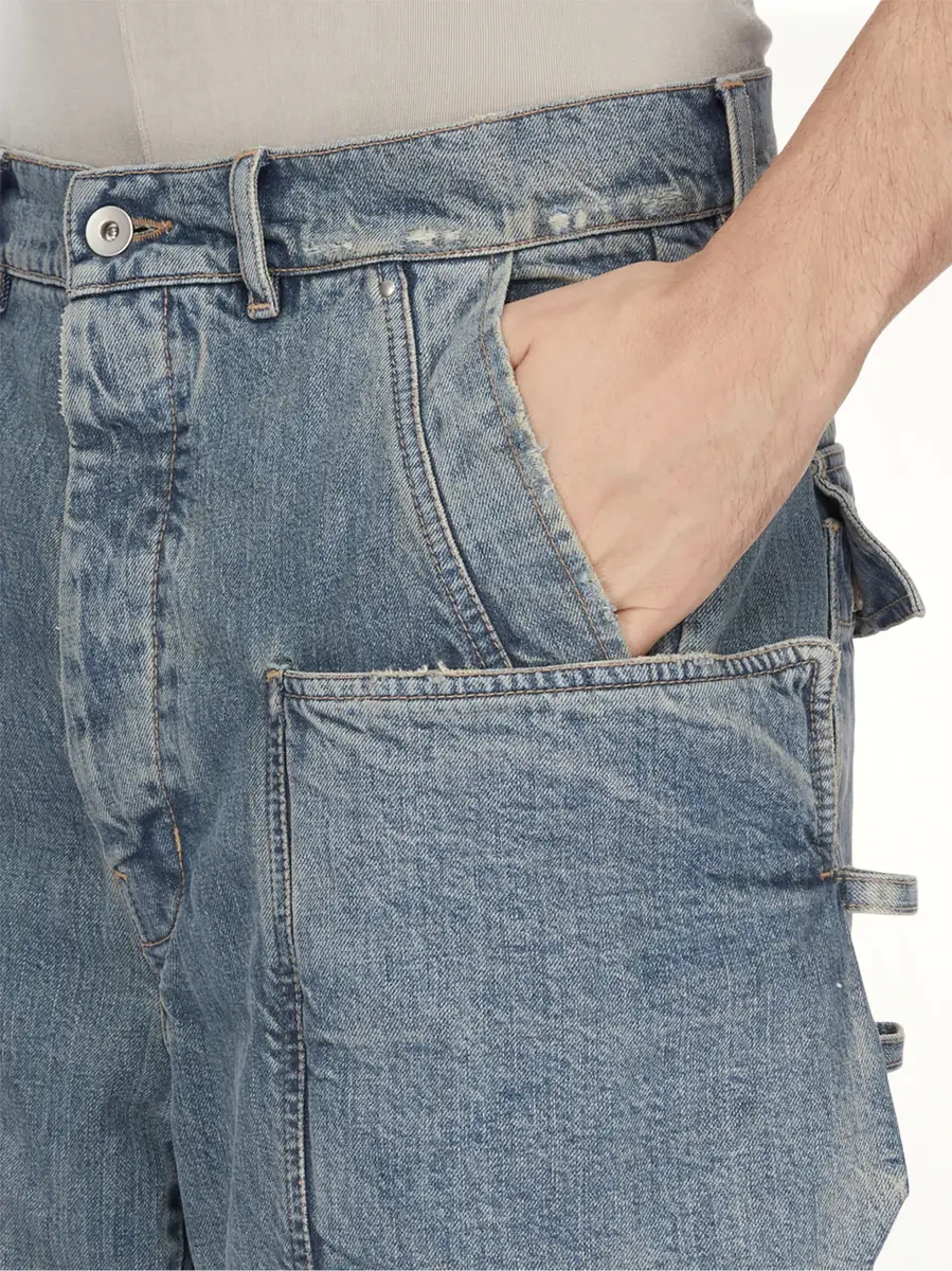RICK OWENS DRKSHDW Stefan Cargo in Washed Indigo | Thumbnail 6 RICK OWENS DRKSHDW Stefan Cargo in Washed Indigo | Thumbnail 6