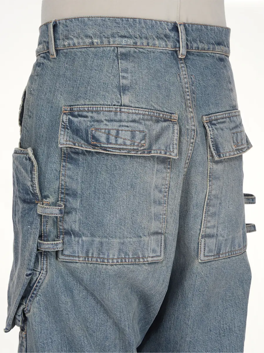 RICK OWENS DRKSHDW Stefan Cargo in Washed Indigo | Thumbnail 7 RICK OWENS DRKSHDW Stefan Cargo in Washed Indigo | Thumbnail 7