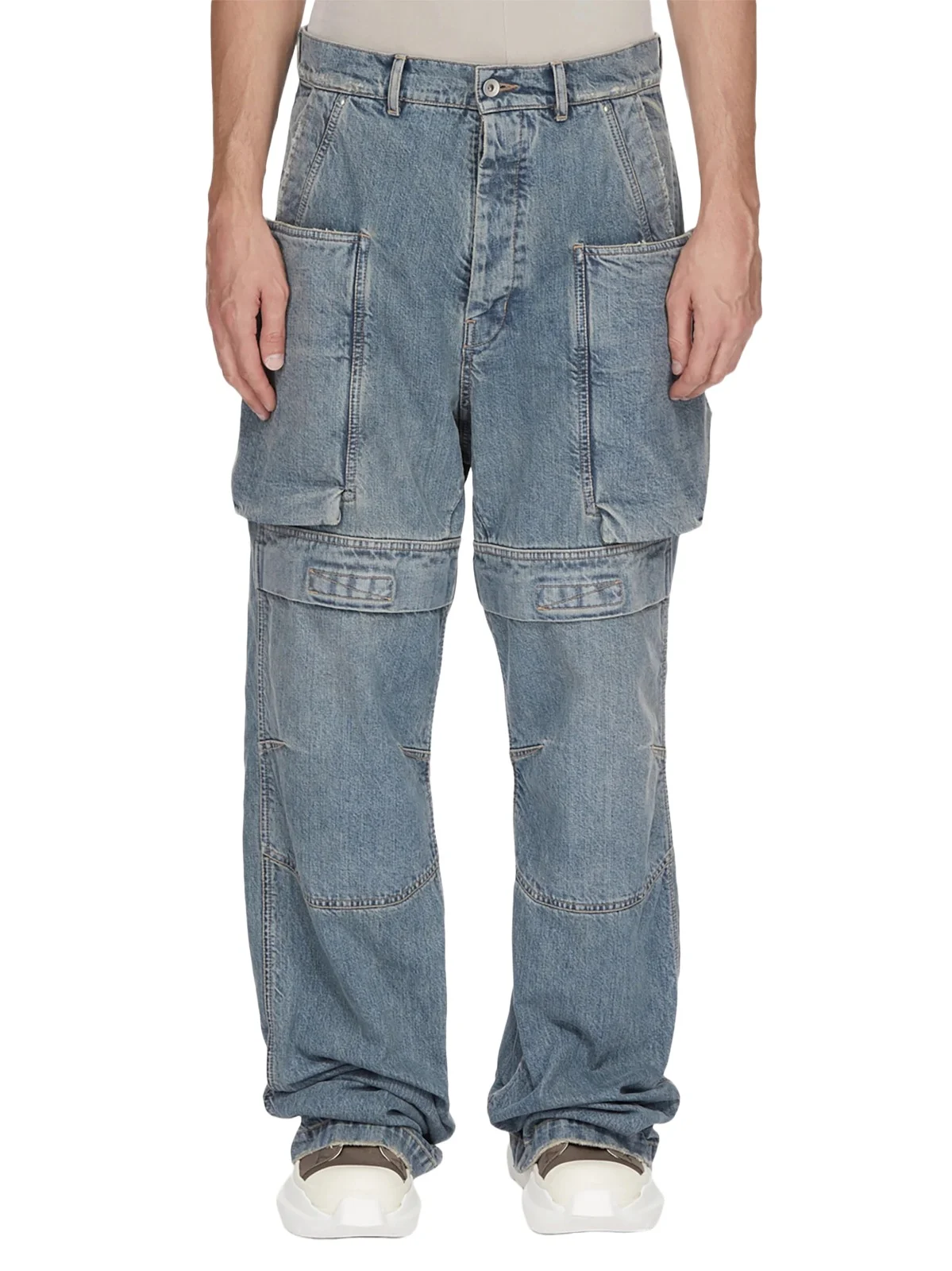 RICK OWENS DRKSHDW Stefan Cargo in Washed Indigo