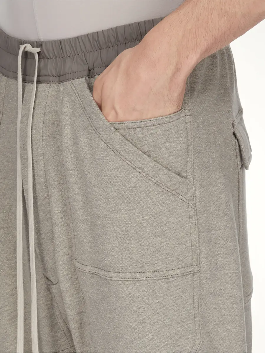 RICK OWENS DRKSHDW Classic Cargo Drawstring in Grey Melange | Thumbnail 2