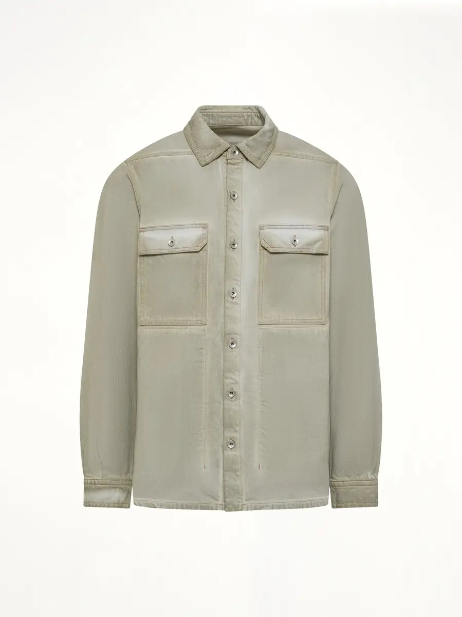 RICK OWENS DRKSHDW Outershirt in Sand | Thumbnail 3 RICK OWENS DRKSHDW Outershirt in Sand | Thumbnail 3