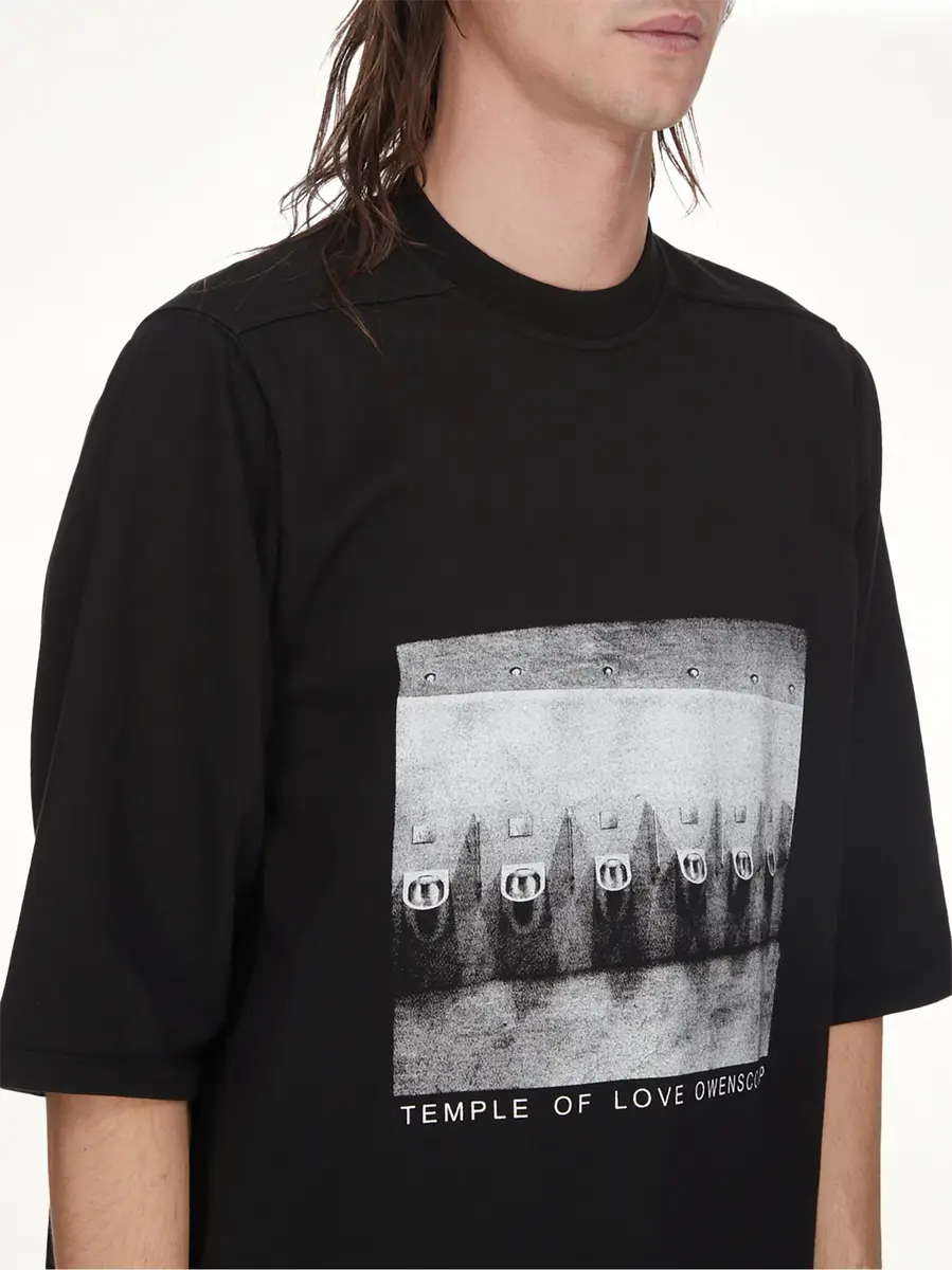 RICK OWENS DRKSHDW Urinal Jumbo SS T-shirt in Black/milk | Thumbnail 2 RICK OWENS DRKSHDW Urinal Jumbo SS T-shirt in Black/milk | Thumbnail 2