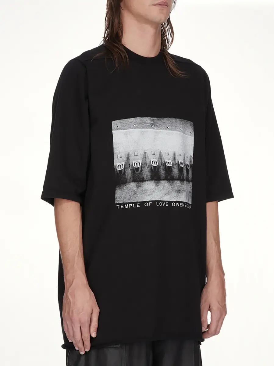 RICK OWENS DRKSHDW Urinal Jumbo SS T-shirt in Black/milk | Thumbnail 4 RICK OWENS DRKSHDW Urinal Jumbo SS T-shirt in Black/milk | Thumbnail 4