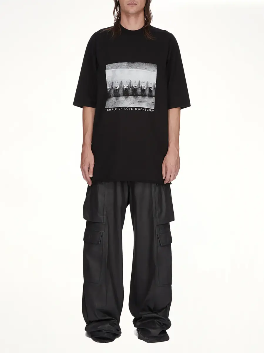 RICK OWENS DRKSHDW Urinal Jumbo SS T-shirt in Black/milk | Thumbnail 5 RICK OWENS DRKSHDW Urinal Jumbo SS T-shirt in Black/milk | Thumbnail 5