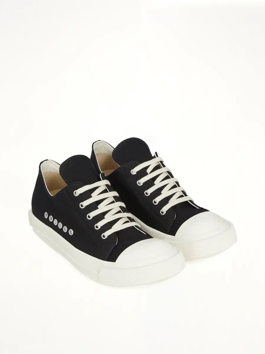 RICK OWENS DRKSHDW Extreme Low Sneaks in Black/milk | Thumbnail 3 RICK OWENS DRKSHDW Extreme Low Sneaks in Black/milk | Thumbnail 3